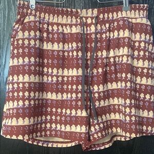 Lululemon Pool Short 7” Island Bloom Date Brown Multi IBDB Size Large